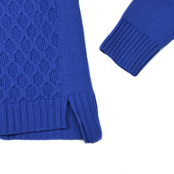 Talbots Blue Cable Knit Fisherman Pullover Sweater Size M - NWOT - Picture 6 of 8